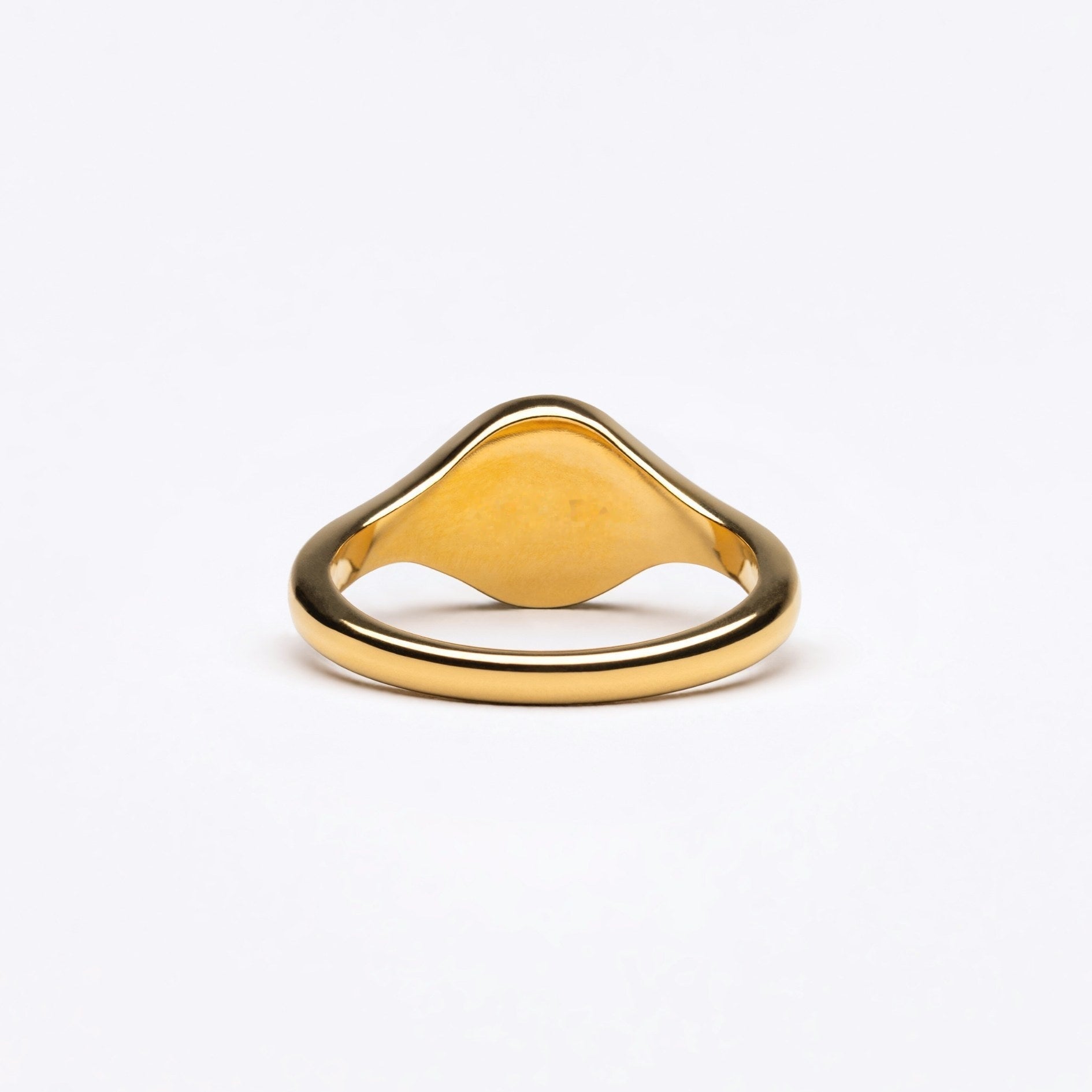 Selene Jewelry gold signet ring, inner view