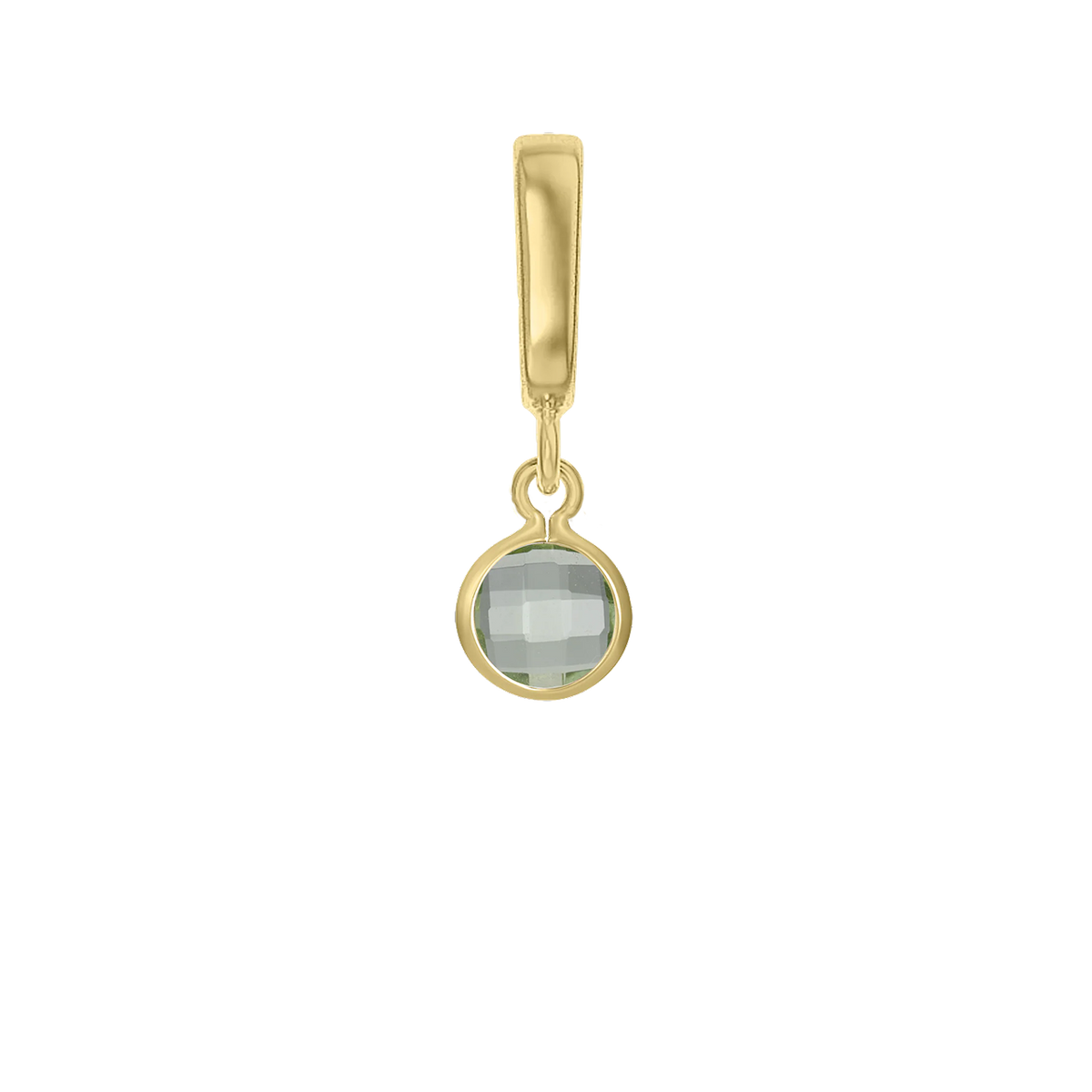 Green birthstone charm pendant for August
