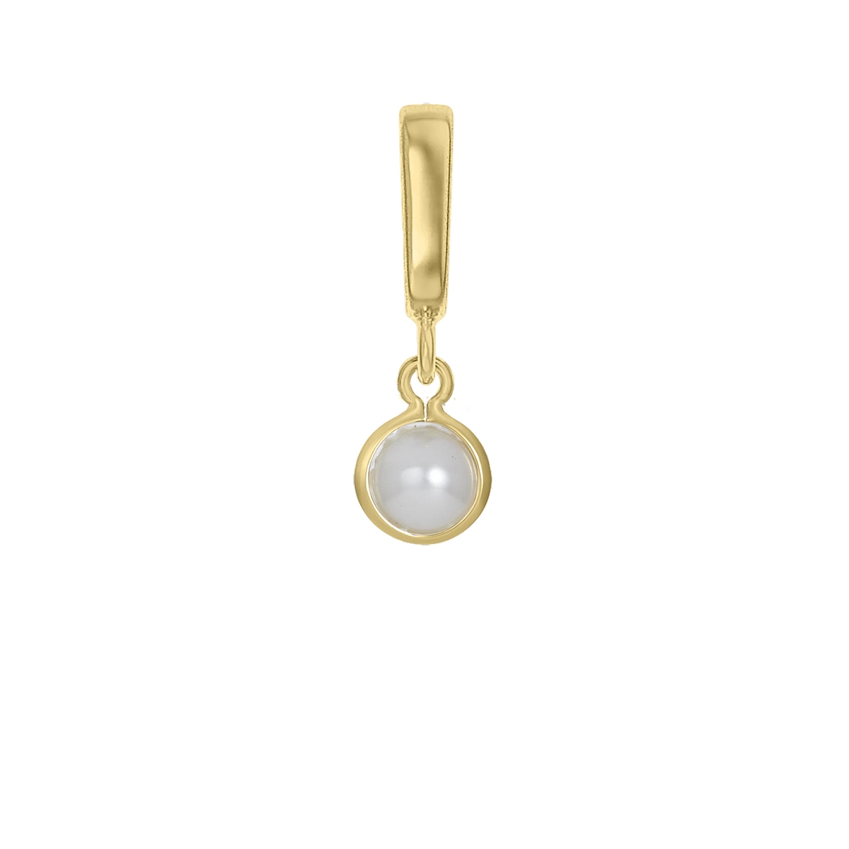 Small pearl birthstone charm for June