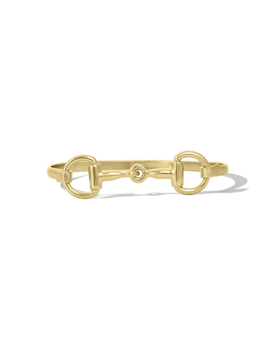 Horse Bit Bracelet in gold, style A product shot on white background