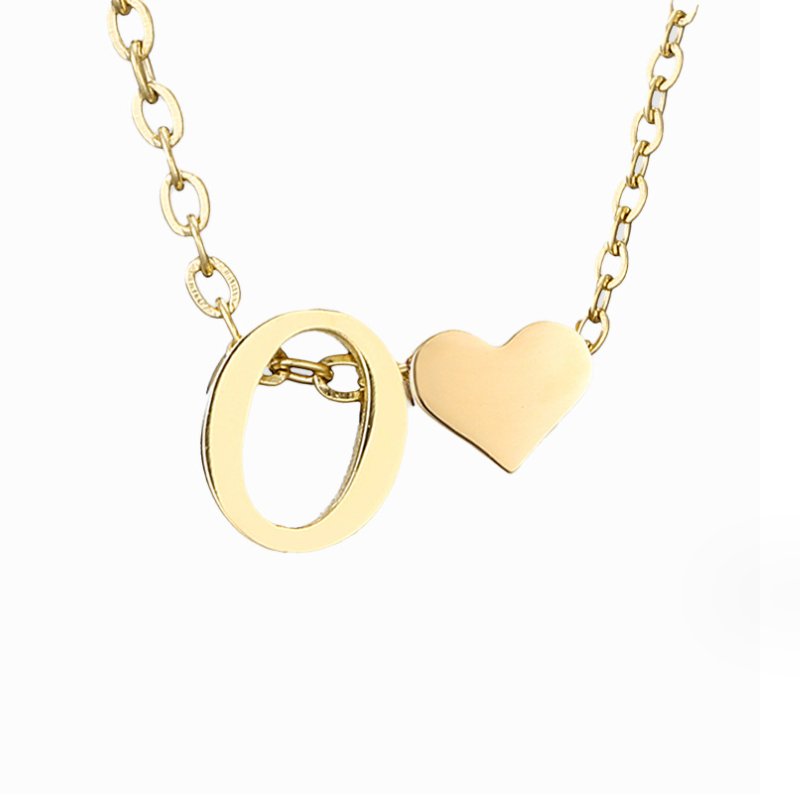 Forever Love & Letter Gold Necklace - Beautiful Earth Boutique