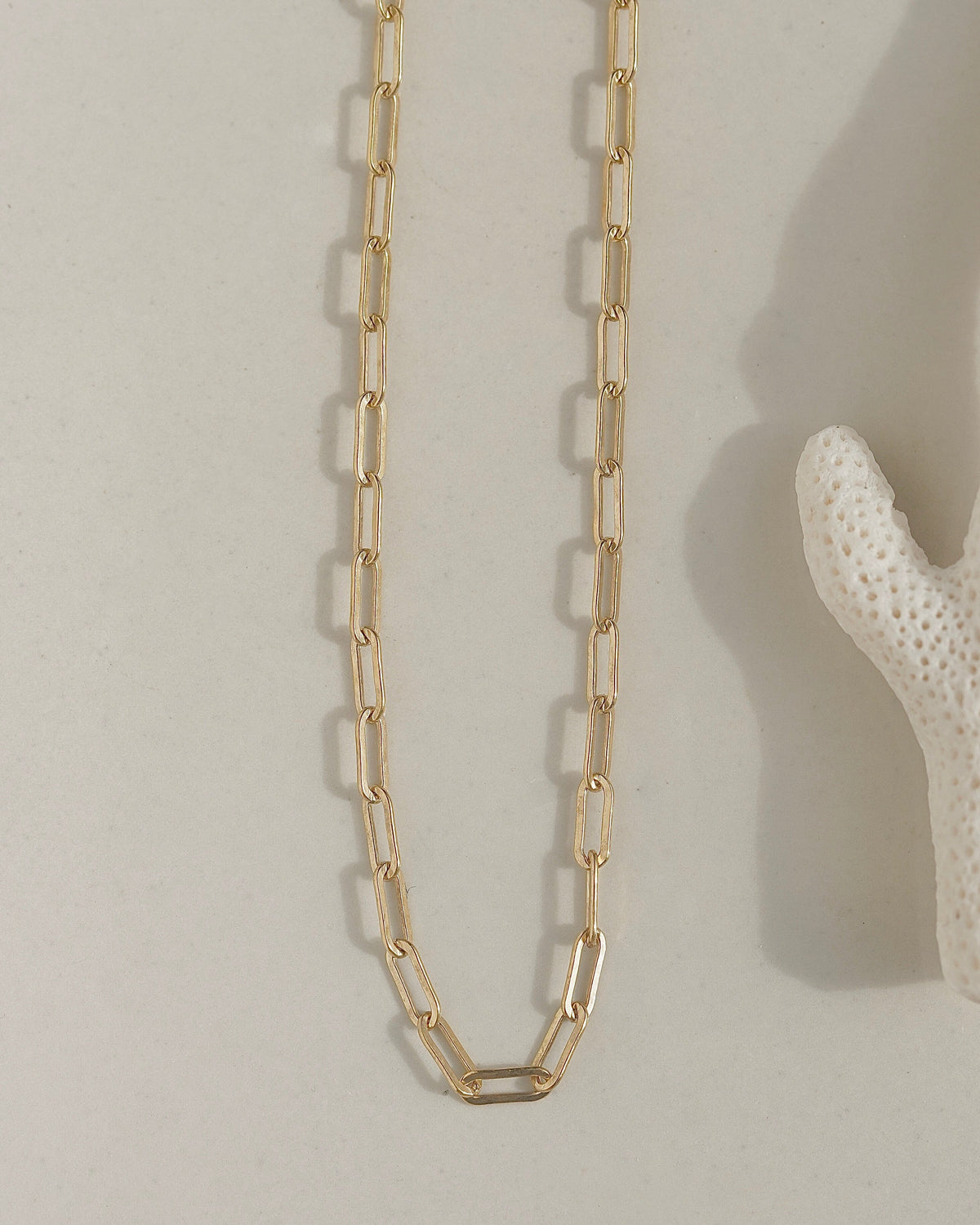 Gold link chain necklace