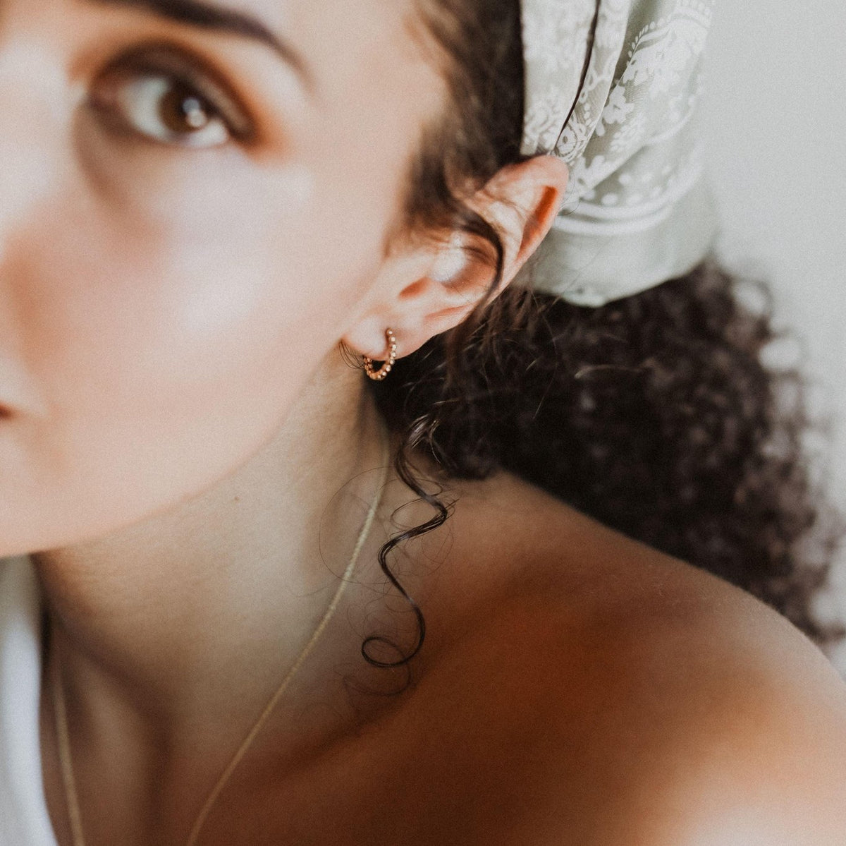 Prosecco Beaded Hoop - LLUME Jewelry