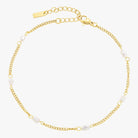 Selene Jewelry gold freshwater pearl bracelet, flat lay