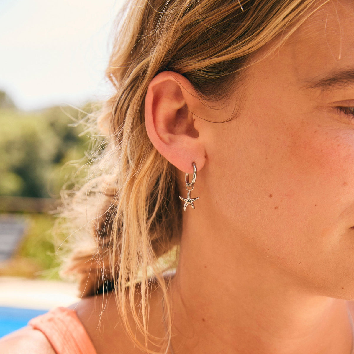Sylvie | Women Textured Starfish Earring Charms