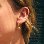 Lettice | Women Gold Tone Seashell Earring Charms