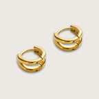 Araminta | Women Split Double Line Huggie Hoop Earrings