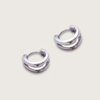 Araminta | Women Split Double Line Huggie Hoop Earrings