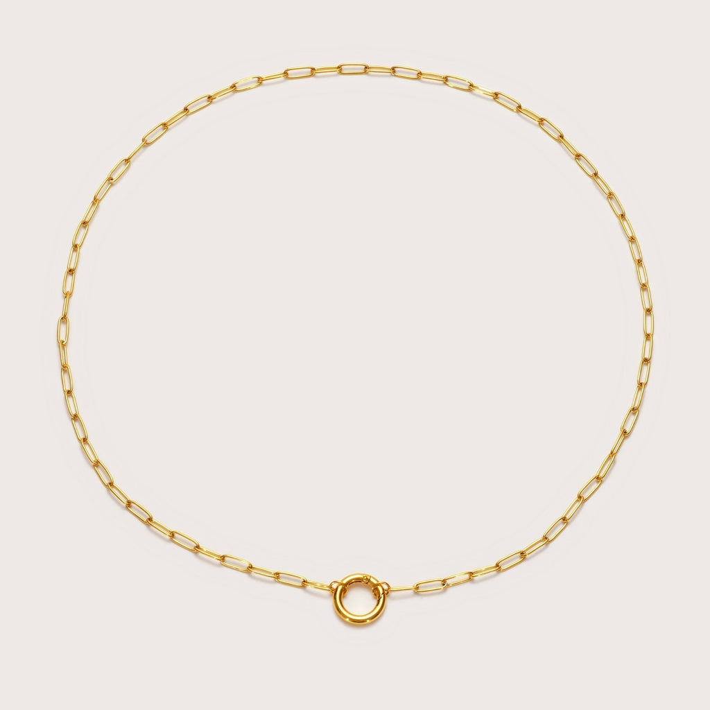 Flossie | Women Paperclip Chain Charm Necklace Long Length