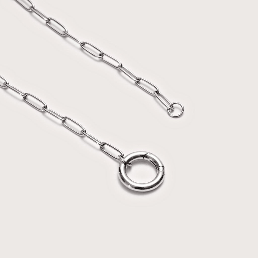 Imelda | Women Paperclip Chain Charm Necklace Medium Length