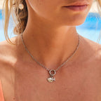 Hattie | Women Paperclip Chain Charm Necklace Short Length