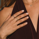 18K Gold Crystal Vine Ring