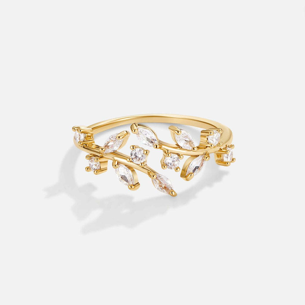 18K Crystal Vine Ring - Beautiful Earth Boutique