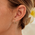 18K Gold & Crystal Claw Earrings - Beautiful Earth Boutique