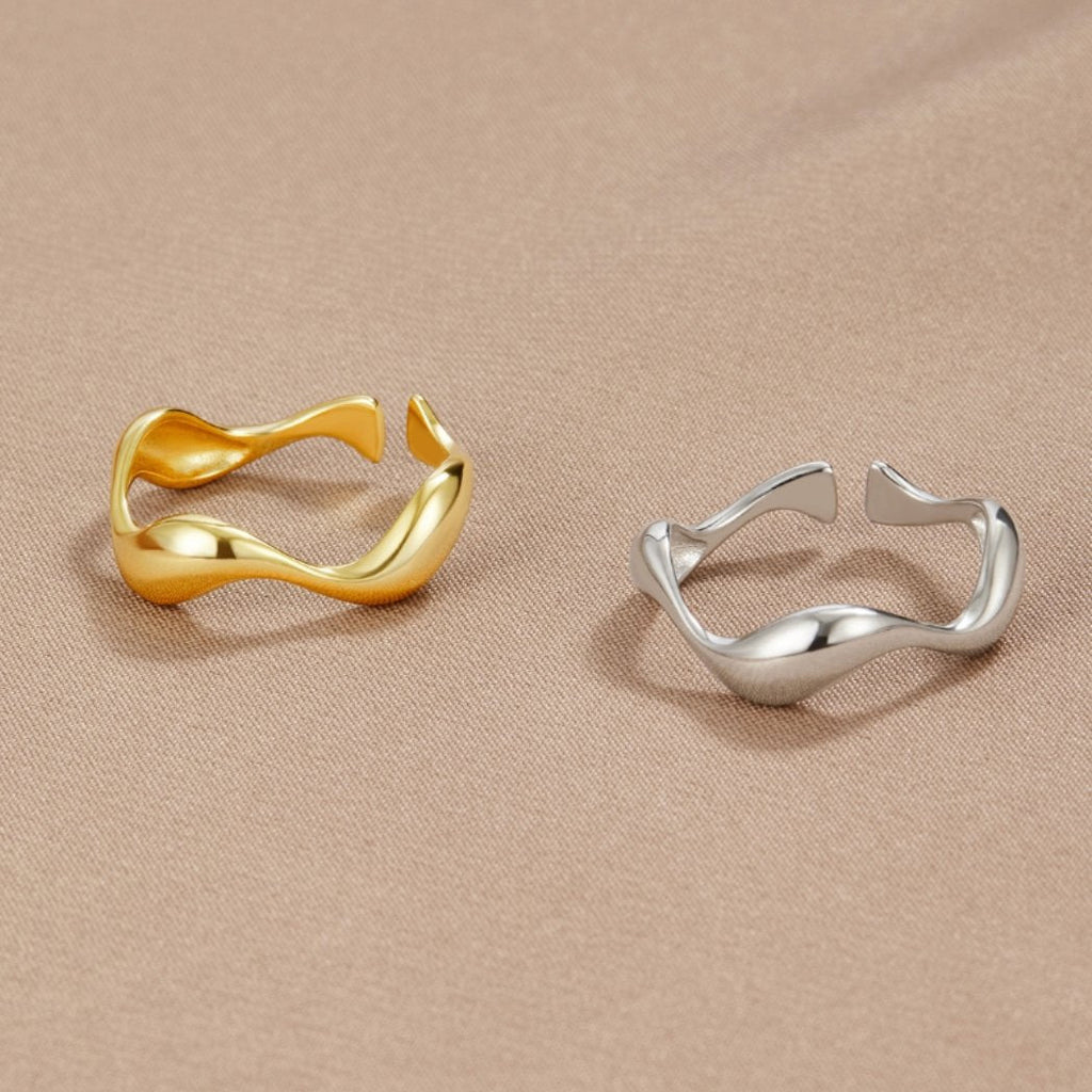18K Gold Wave Ring - Beautiful Earth Boutique