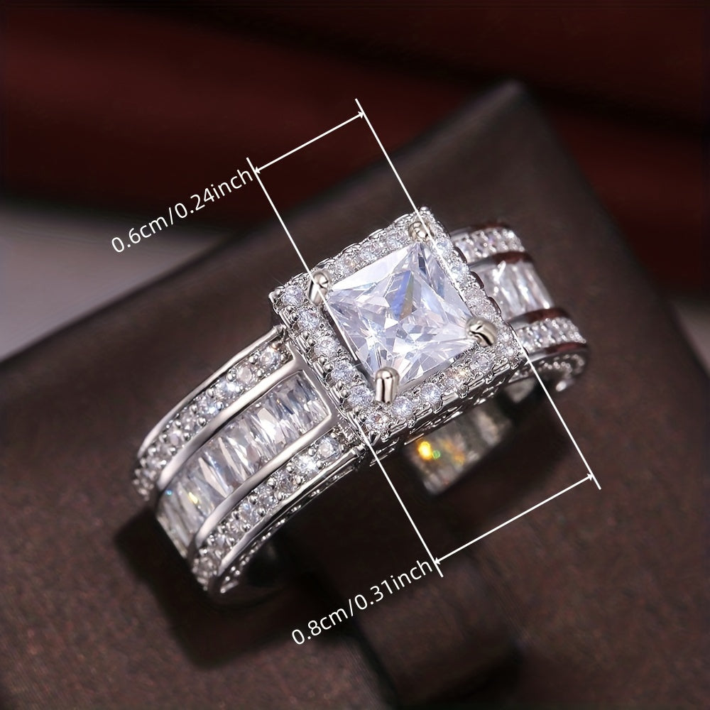 Beatrix | Women Square Cubic Zirconia Ring