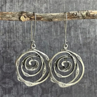 Labyrinth Earrings in Silver