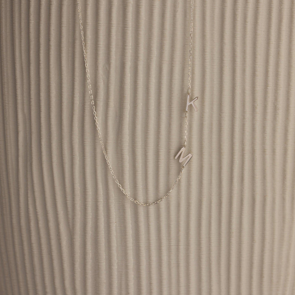 Sideways Initial Necklace