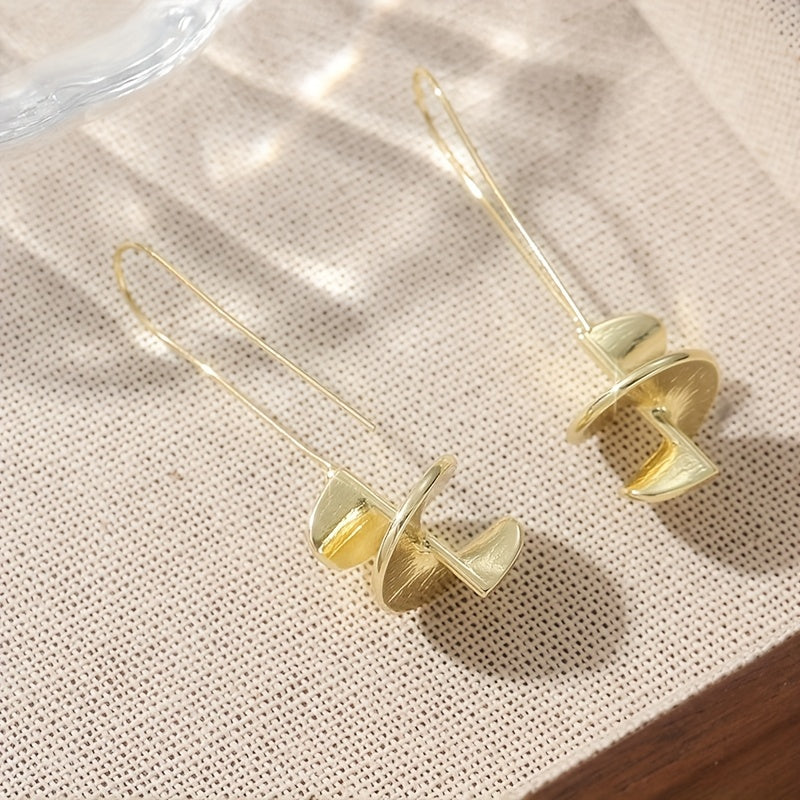 Philippa | Women Gold Plated Leaf Statement Drop Earrings