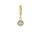 Green birthstone charm pendant for August