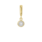 Small pearl birthstone charm for June