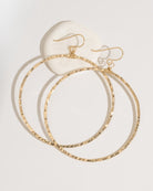 Boho Hoop Earrings large size product shot on white background
