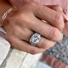 Lucinda | Women Single Stone Silver Tone Ring