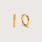 Gold Ethereal Huggies, plain gold huggie earrings