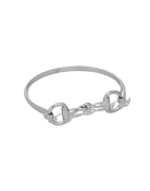 Horse Bit Bracelet in silver, style B product shot on white background