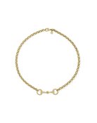 Horse Bit Necklace in gold, style B product shot on white background