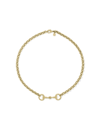 Horse Bit Necklace in gold, style B product shot on white background
