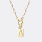 Pave Initial Pendant Necklace