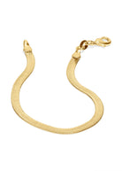 Gold flat snake chain bracelet