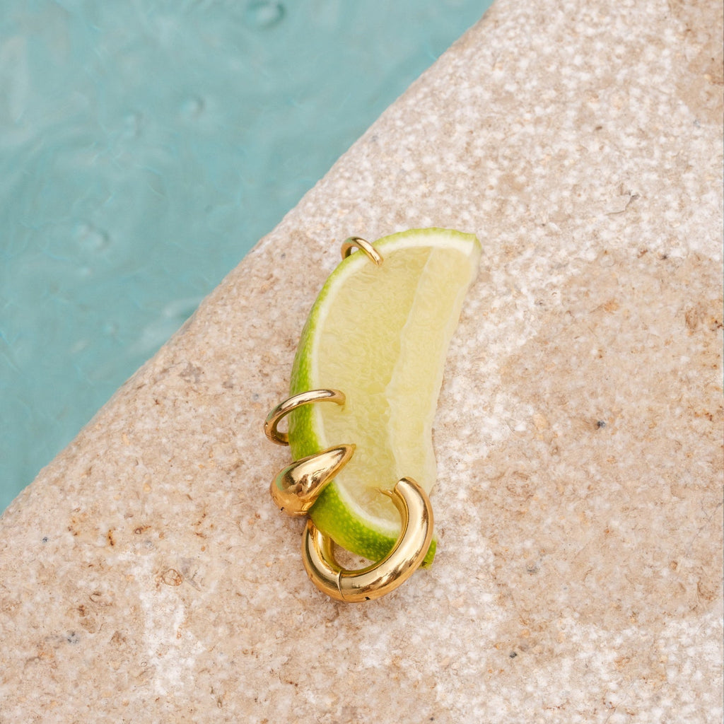 Gold Ultimate Cartilage Clickers 6mm styled in summer ear stack