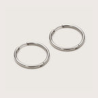 Silver Ultimate Midi Hoops 20mm close-up showing hoop profile