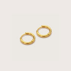 Gold Ultimate Huggies 8mm close-up showing smooth hoop detail