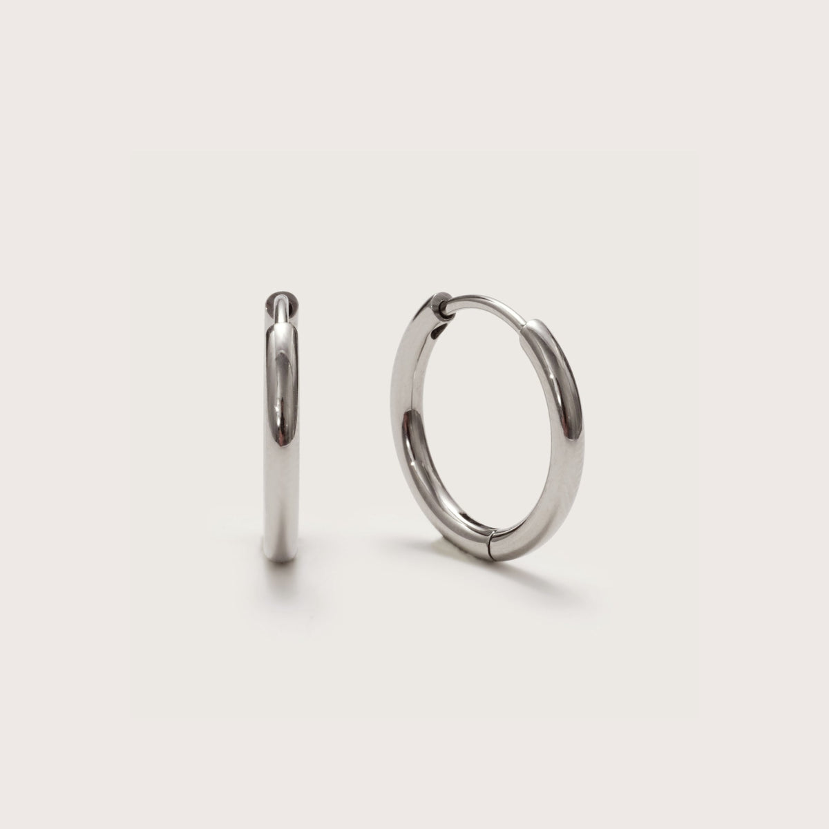 Silver Ultimate Mini Hoops 12mm, everyday silver hoop earrings