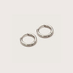 Silver Ultimate Huggies 8mm close-up showing smooth hoop detail