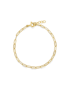 Gold thick chain-link bracelet