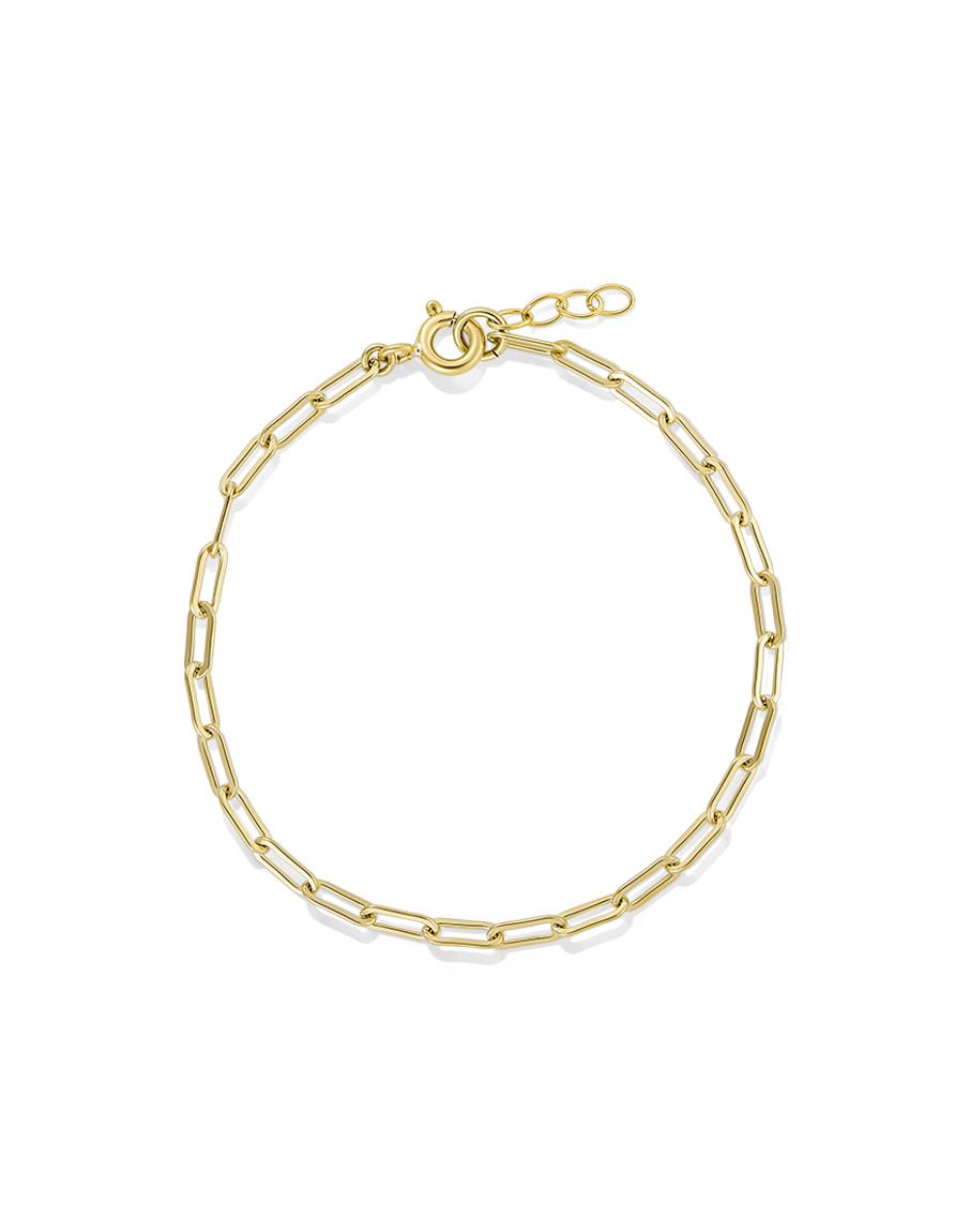 Gold thick chain-link bracelet