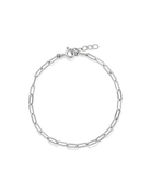 Silver thick chain-link bracelet