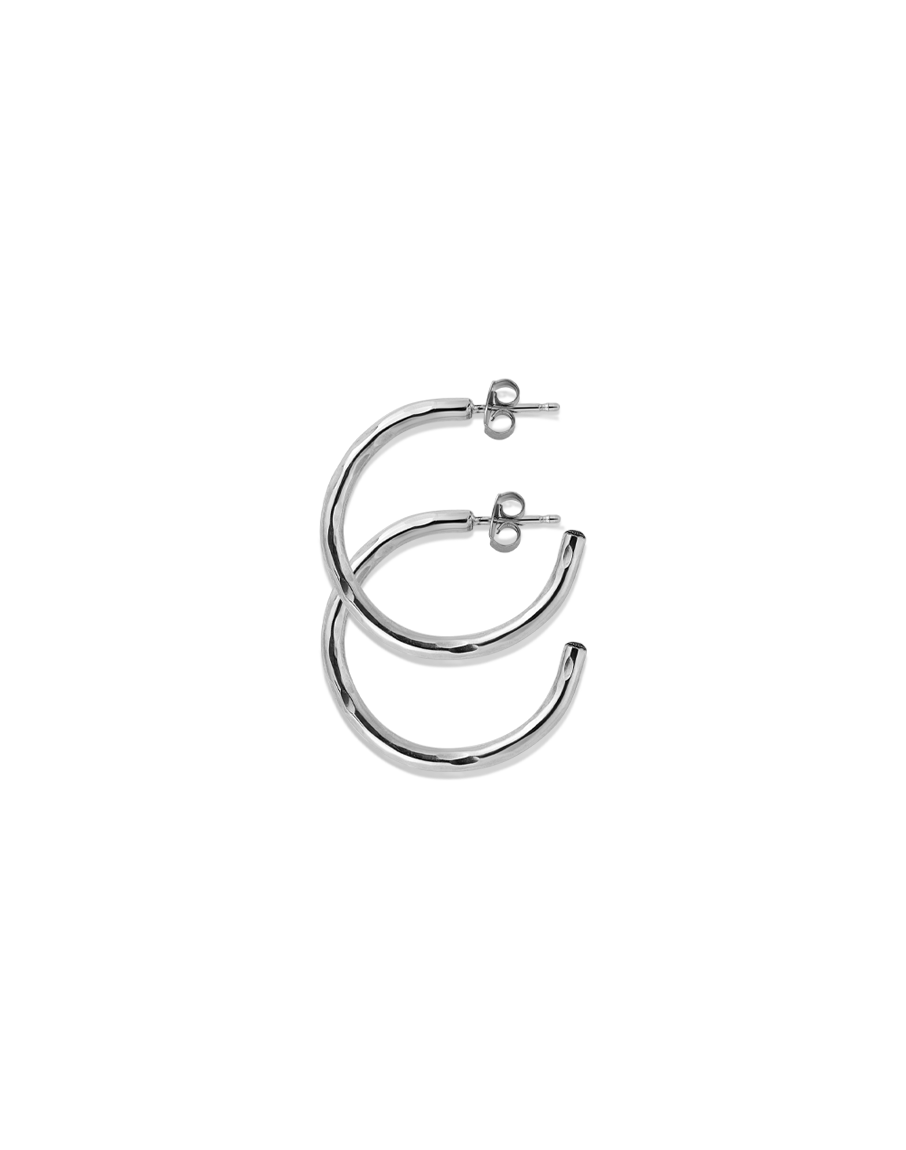 Small silver hoop earrings