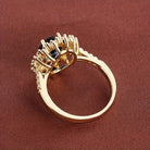 Vionne | Women Sapphire Blue Stone Gold Tone Ring