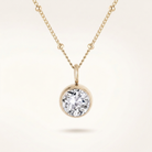 Birthstone Necklace, April | Crystal, 14K Gold