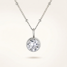 Birthstone Necklace, April | Crystal, Silver