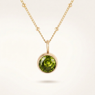 Birthstone Necklace, August | Peridot, 14K Gold