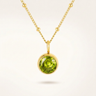Birthstone Necklace, August | Peridot, Gold