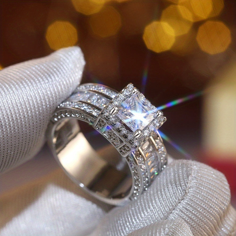 Beatrix | Women Square Cubic Zirconia Ring