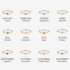 Birthstone 18K Gold Rings - Beautiful Earth Boutique