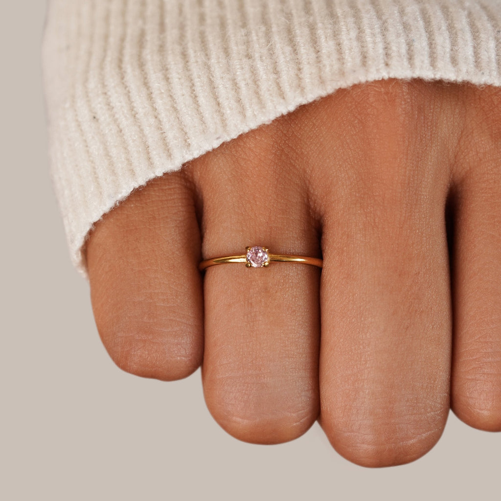 Birthstone 18K Gold Rings - Beautiful Earth Boutique